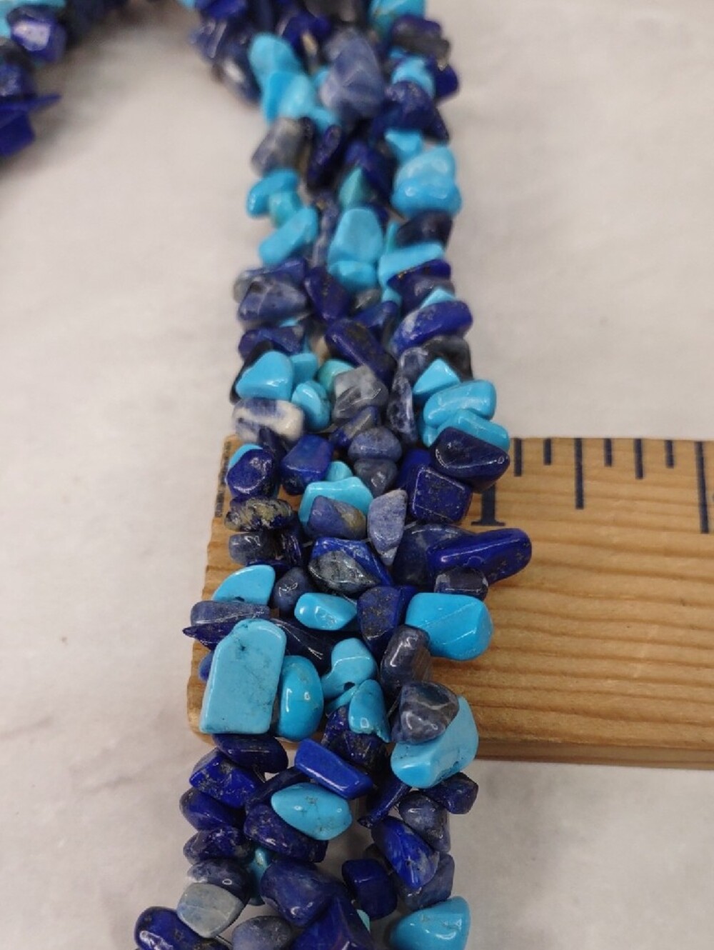 Artisan Crafted Lapis/Turquoise Necklace - Picture 3 of 4
